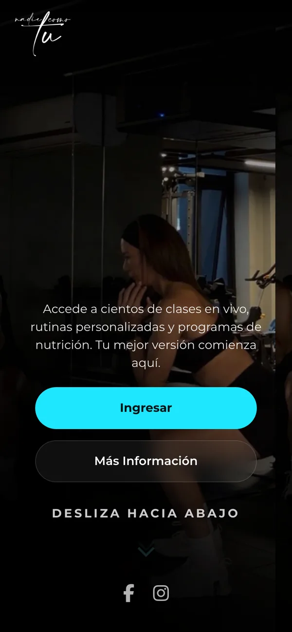 Nadie Como Tú: Inicio del sitio